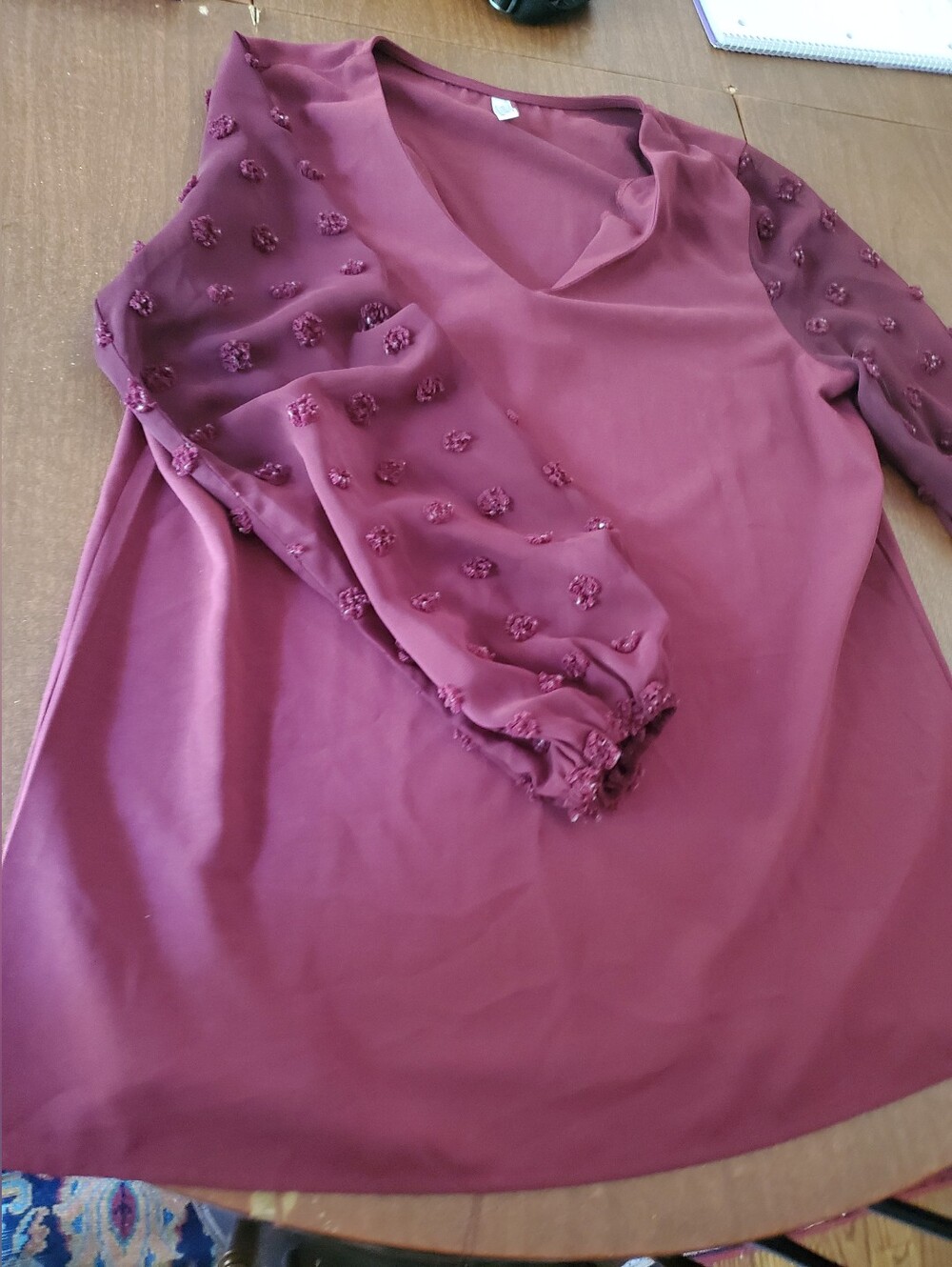 Fashion Collection Applique Long Sleeve Blouse